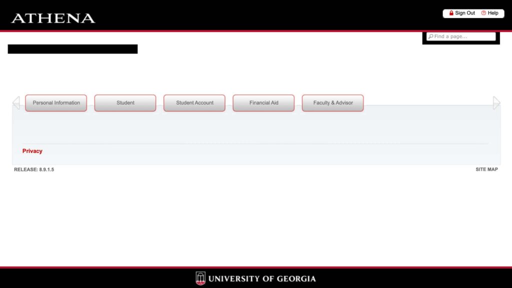 Registration Screen in Athena Step 1