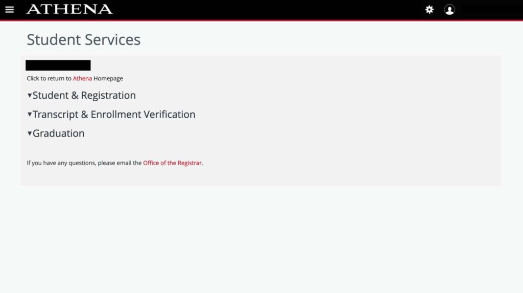 Registration Screen in Athena Step 2