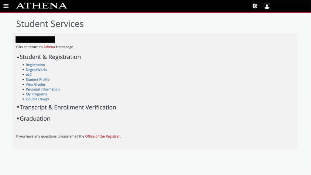 Registration Screen in Athena Step 3