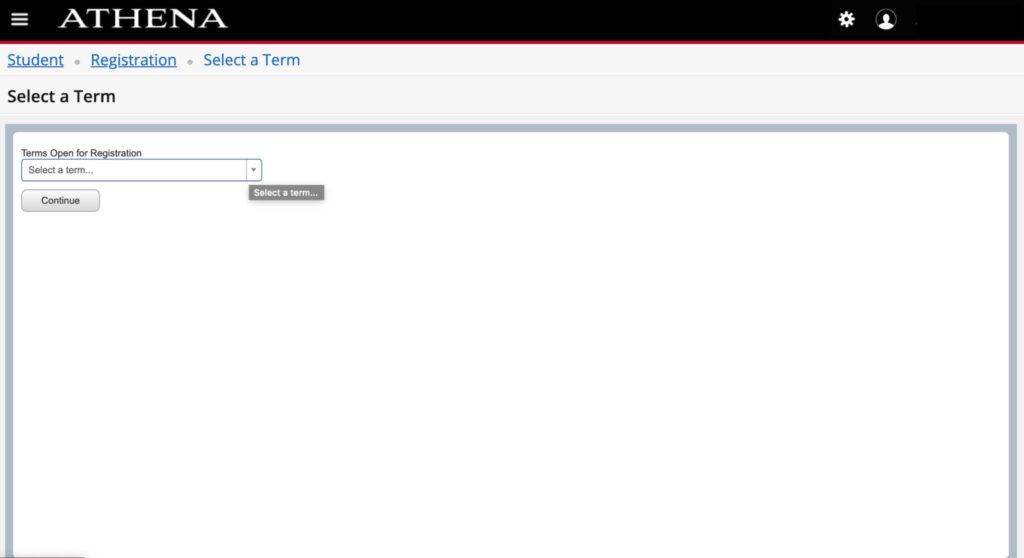 Registration Screen in Athena Step 5