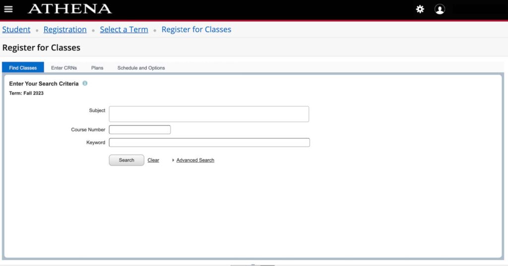 Registration Screen in Athena Step 6