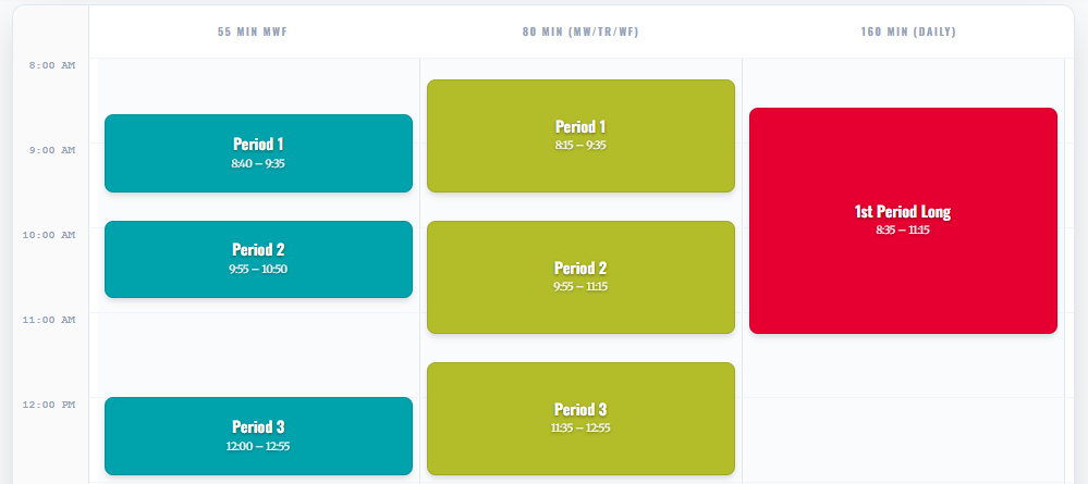 Daily Class Schedule Visualizer